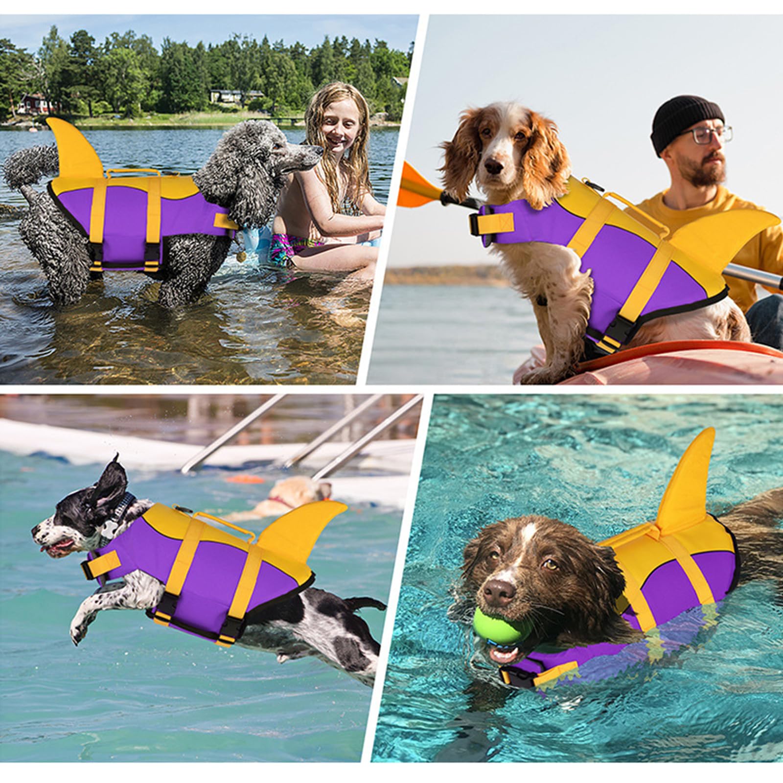 Chalecos de piscina para perros más seguros para perros pequeños y grandes, chalecos salvavidas con cinturón reflectante traje de baño portátil para perros