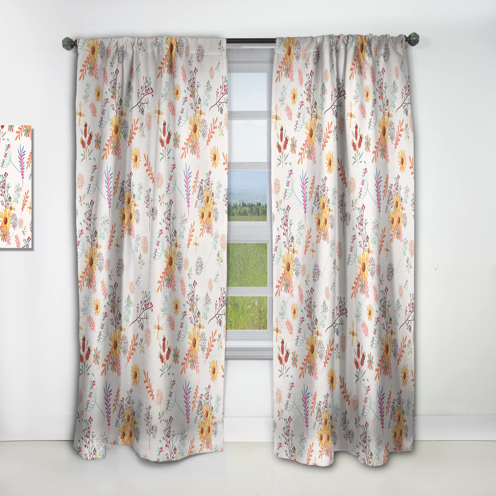Rideaux bohémiens motif floral pour sublimer une pièce trop sombre