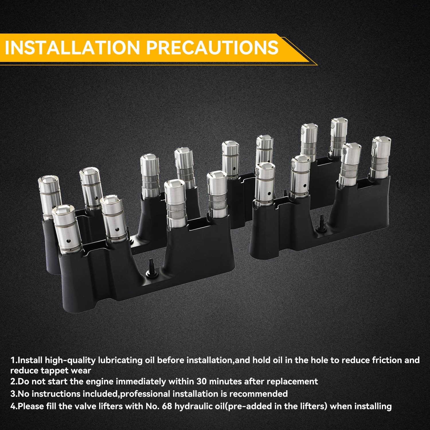 8 Hydraulic Roller Lifters +8 AFM Valve Lifters + 4 Guides Trays Compatible with Chevy GMC Cadillac Buick 4.3L 4.8L 5.0L 5.3L 6.0L 6.2L V8 Allure Avalanche Escalade Yukon 12569256 12645725 12680871