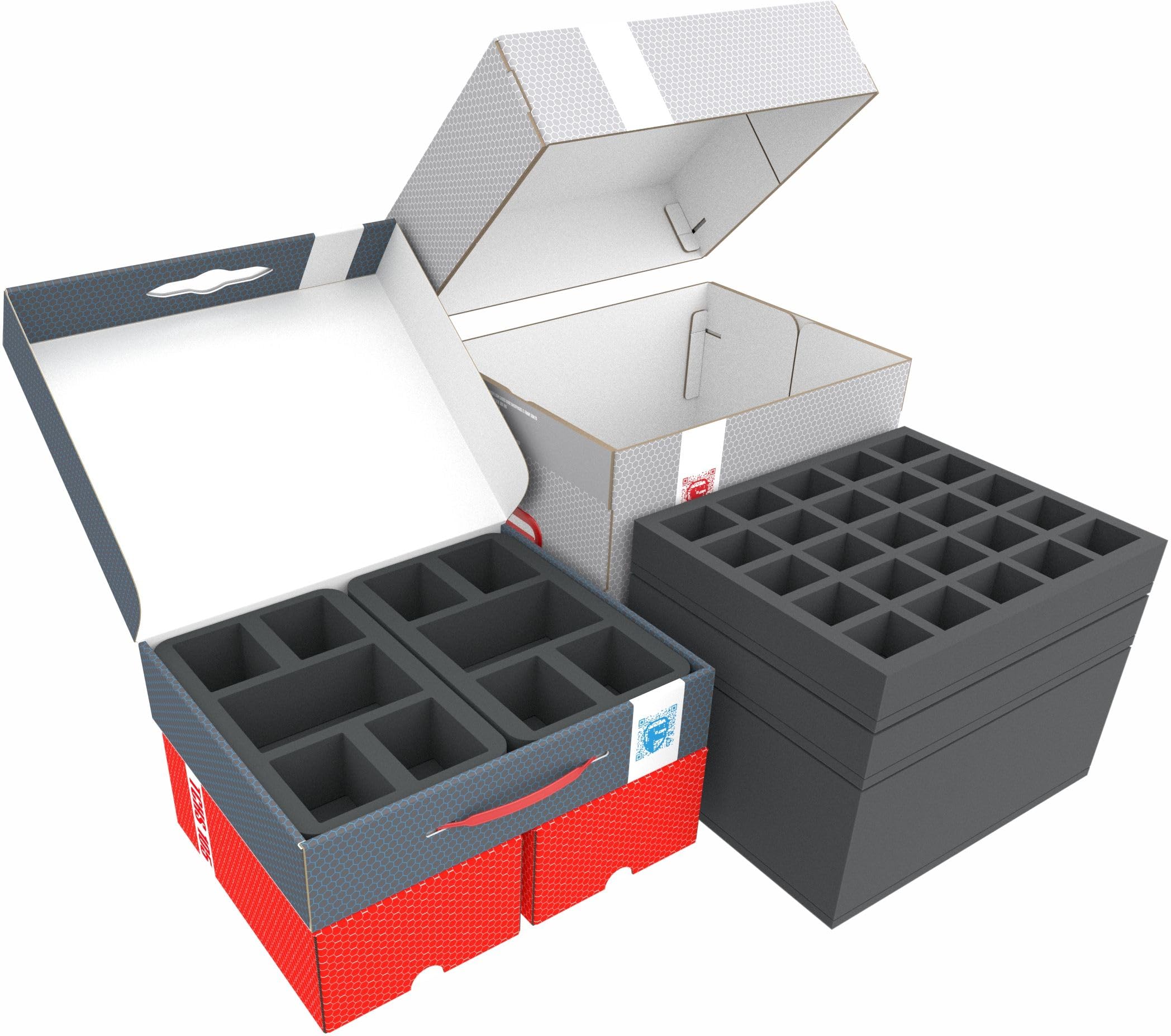 Feldherr Lagerbox-Set + 2 Spielkarten-Sortierboxen kompatibel mit Marvel United: Multiverse 'Herald Pledge' - Sichere Aufbewahrung für Miniaturen + Zubehör