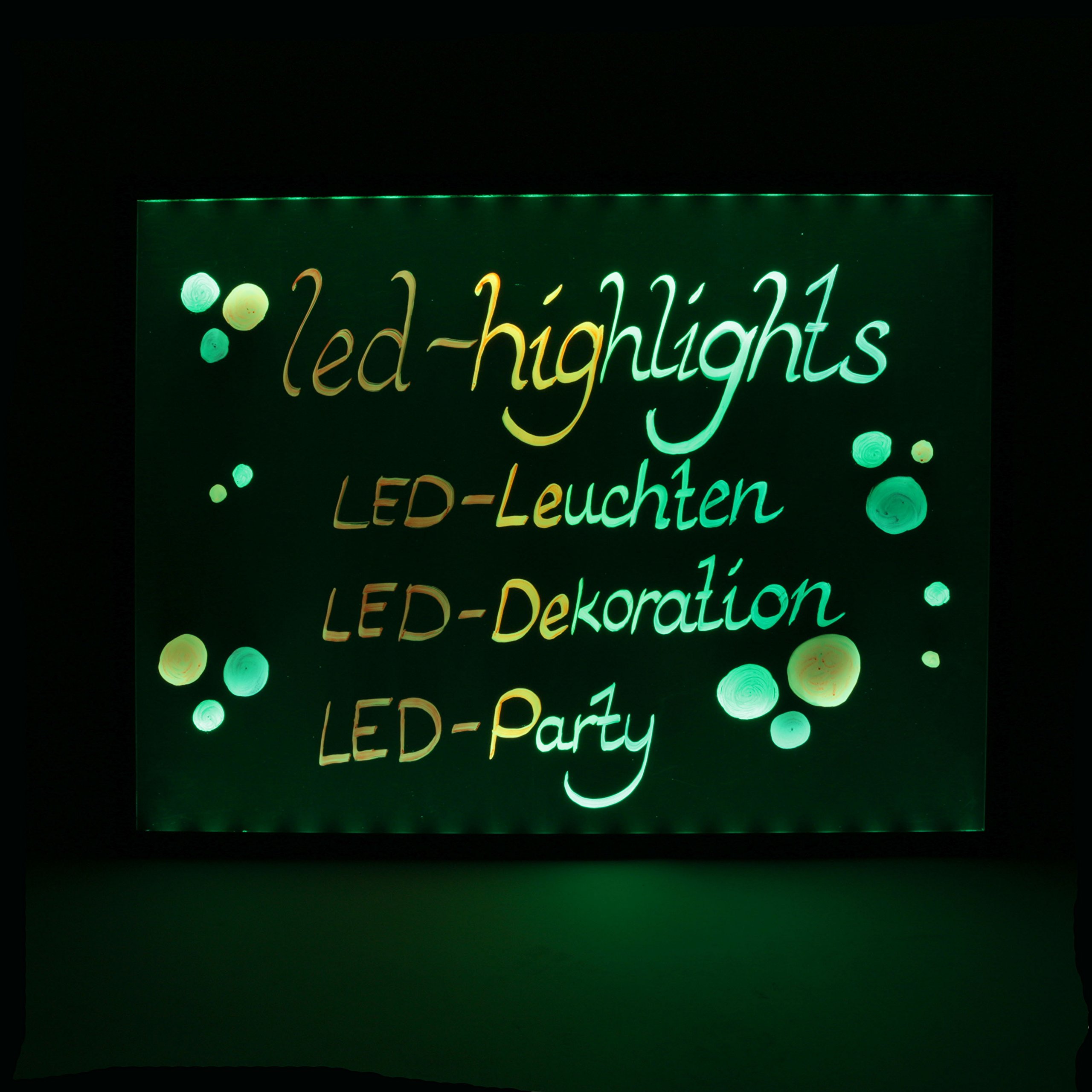 Deko Leuchtschild Reklame Tafel 80 x 60 cm Controller 7 Led Farben Leuchttafel Werbeschild 8 Neon Stifte Buchstaben Bunt Beschreibbar