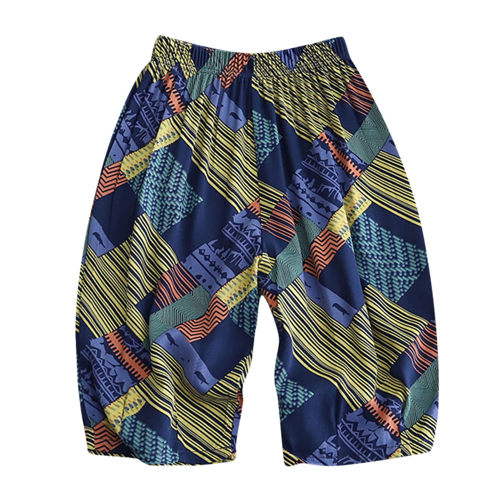 Toddler Girls Boys Summer Pants Casual Loose Harem Pants Elastic Waist Boho Trouser Kids Vacation (Black, 4-5 Years)