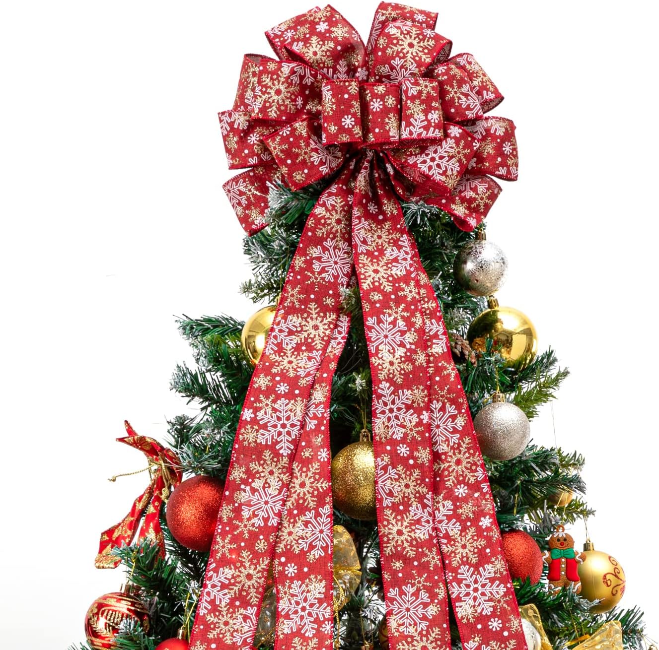 Christmas Tree Topper,Christmas Tree Bow Topper 41x13