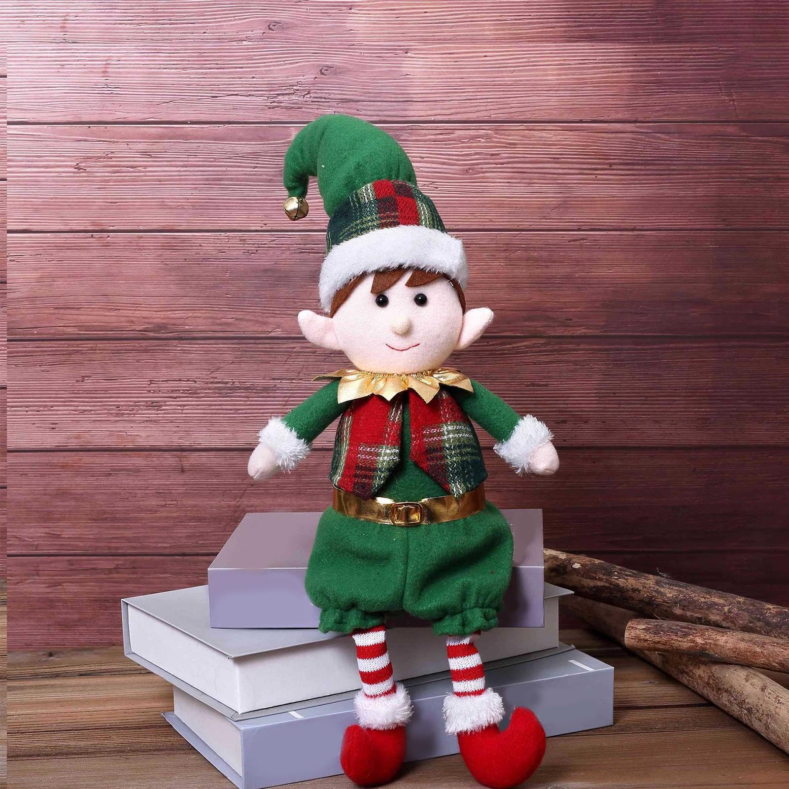 Elfes De Noël à Longues Jambes – Figurines Collectionnes Pour Déco De Fête – Cadeau Et Faveur De Fête