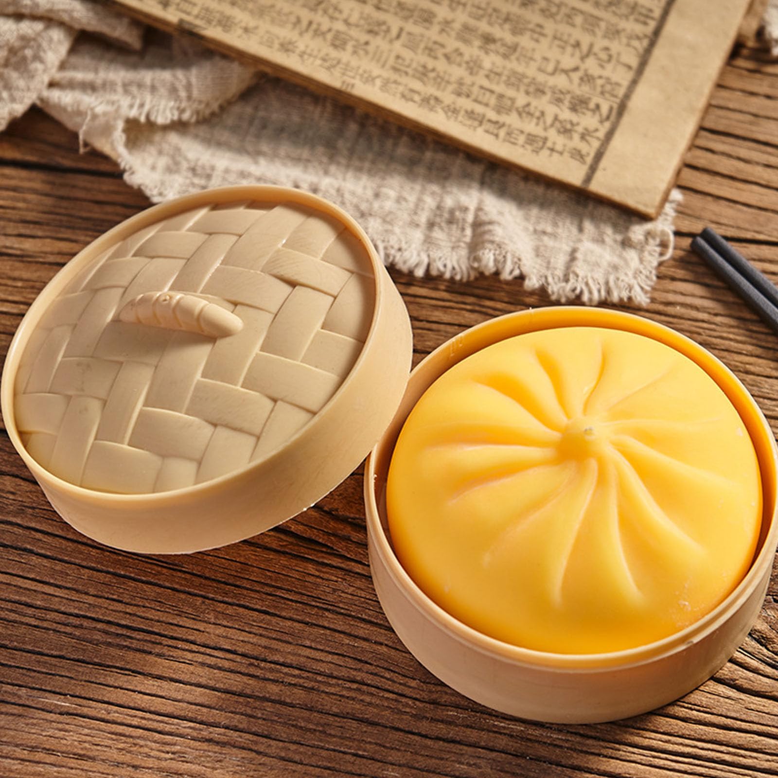 Giant Mystery Dumpling Squishy, Giant Squishy Dumpling, Super Mega Rainbow Mystery Dumplings, Jumbo DumplingSquishy (Yellow)