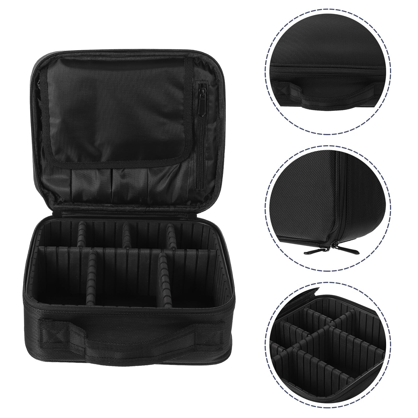 Neceser Portátil y Fácil de Llevar de Viaje para Cosméticos y Artículos de Aseo y Nylon Negro Adecuado para Actividades al Aire Libre y Viajes de Negocios Viajes de Negocios