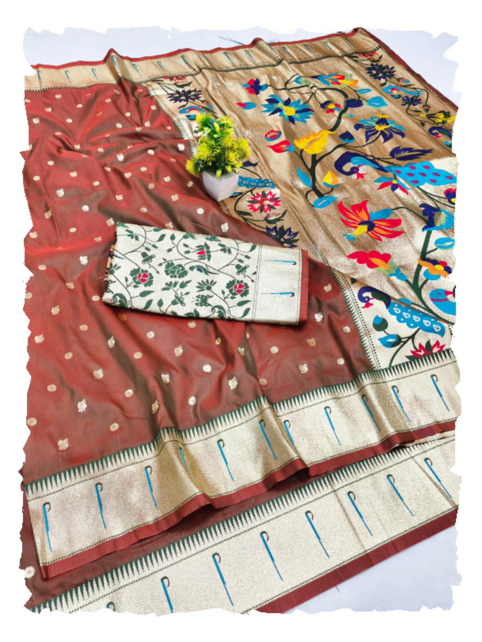 ratnavali Paithani Silk Saree | Banarasi Silk Kanjivaram Silk Saree | Banarasi Paithani Silk Saree-picture-55