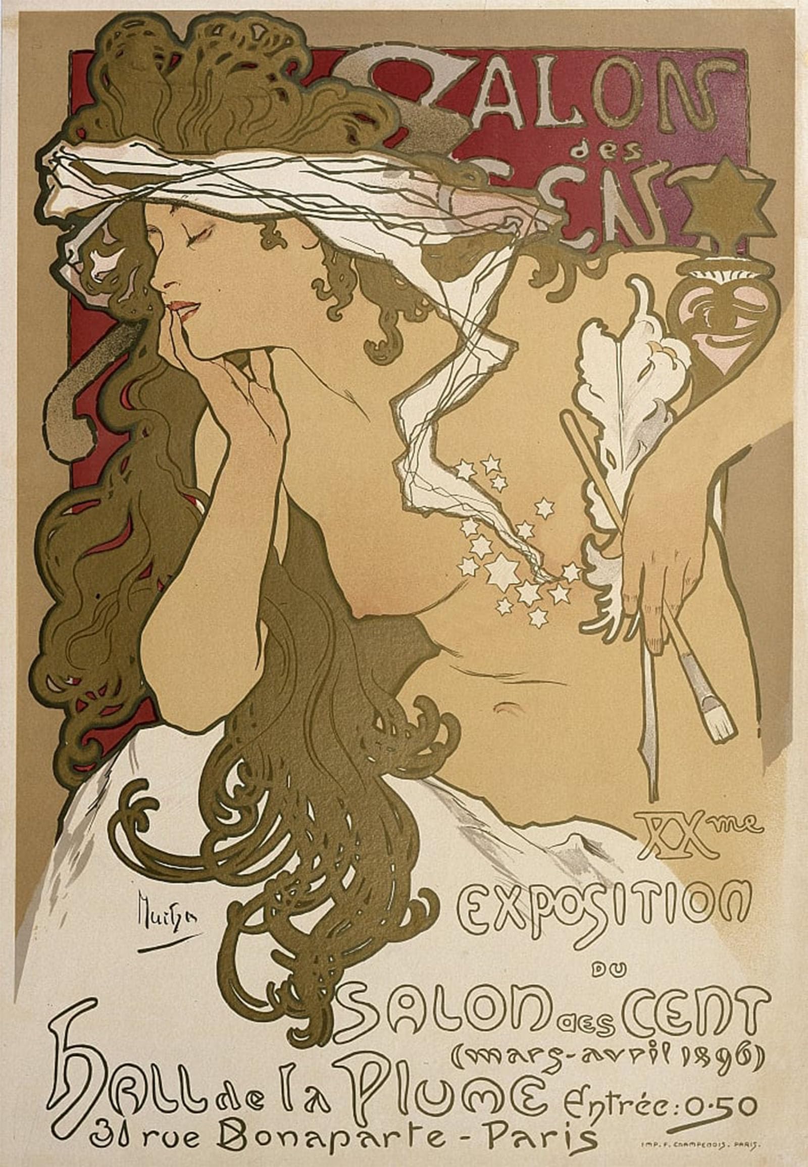 Affiche Alphonse Mucha Impression sur Toile 60x90cm pour Décoration Salon - 5