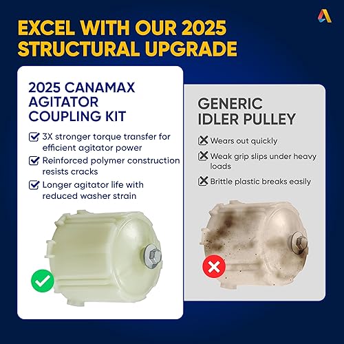 Miniatura 7 de Canamax WH49X10042 Kit de acoplamiento para agitador de arandela, compatible con arandelas GE y Hotpoint, reemplaza a AP3964635 1195917 175D2846P001