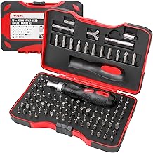 Hi-Spec 101pc 1/4” Hex Multi Bit Screwdriver Set & Ratchet Handle Set - Tamper Proof & Torx Security Driver Bits in Storage Case Holder for Easy Repairs