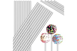 200 Pcs Clear Acrylic Plastic Skewers Lollipop Sticks for Fruit Kabobs Candy Dessert