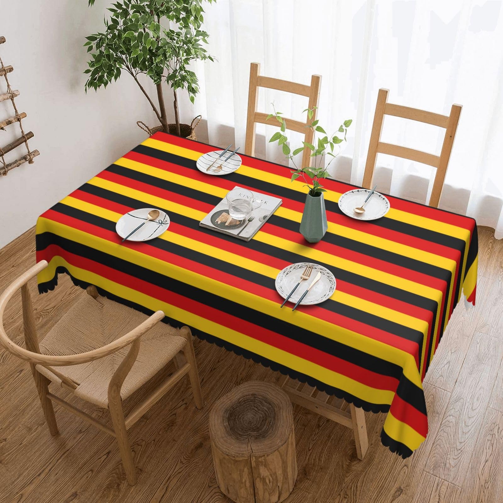 Nappe allemande rectangulaire en tissu imprimé pour table de salle à manger