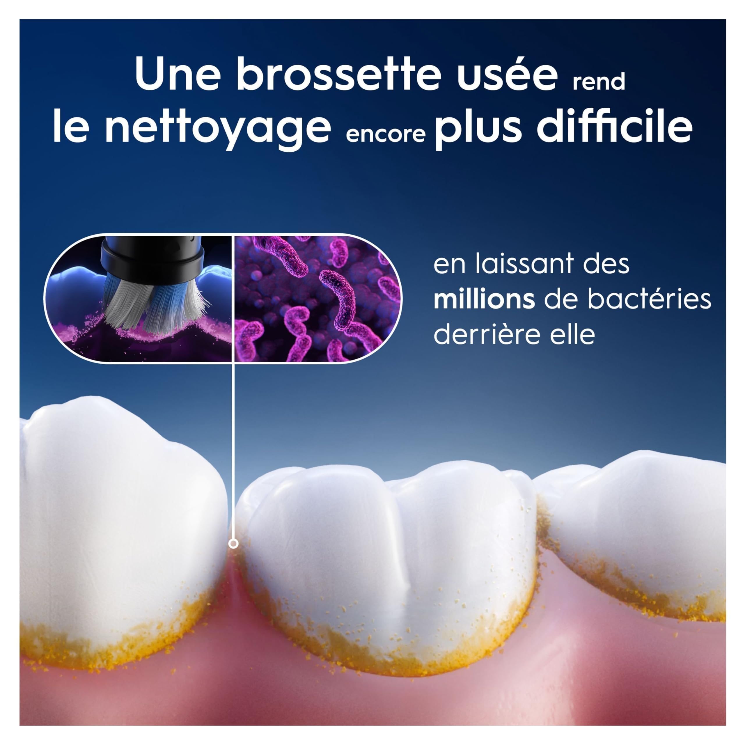 Oral-B Gentle Care Ersatzbürsten, Schwarz, weich, geeignet für empfindliches Zahnfleisch, runde Bürste für elektrische Zahnbürsten, Oral B iO, 4 Stück