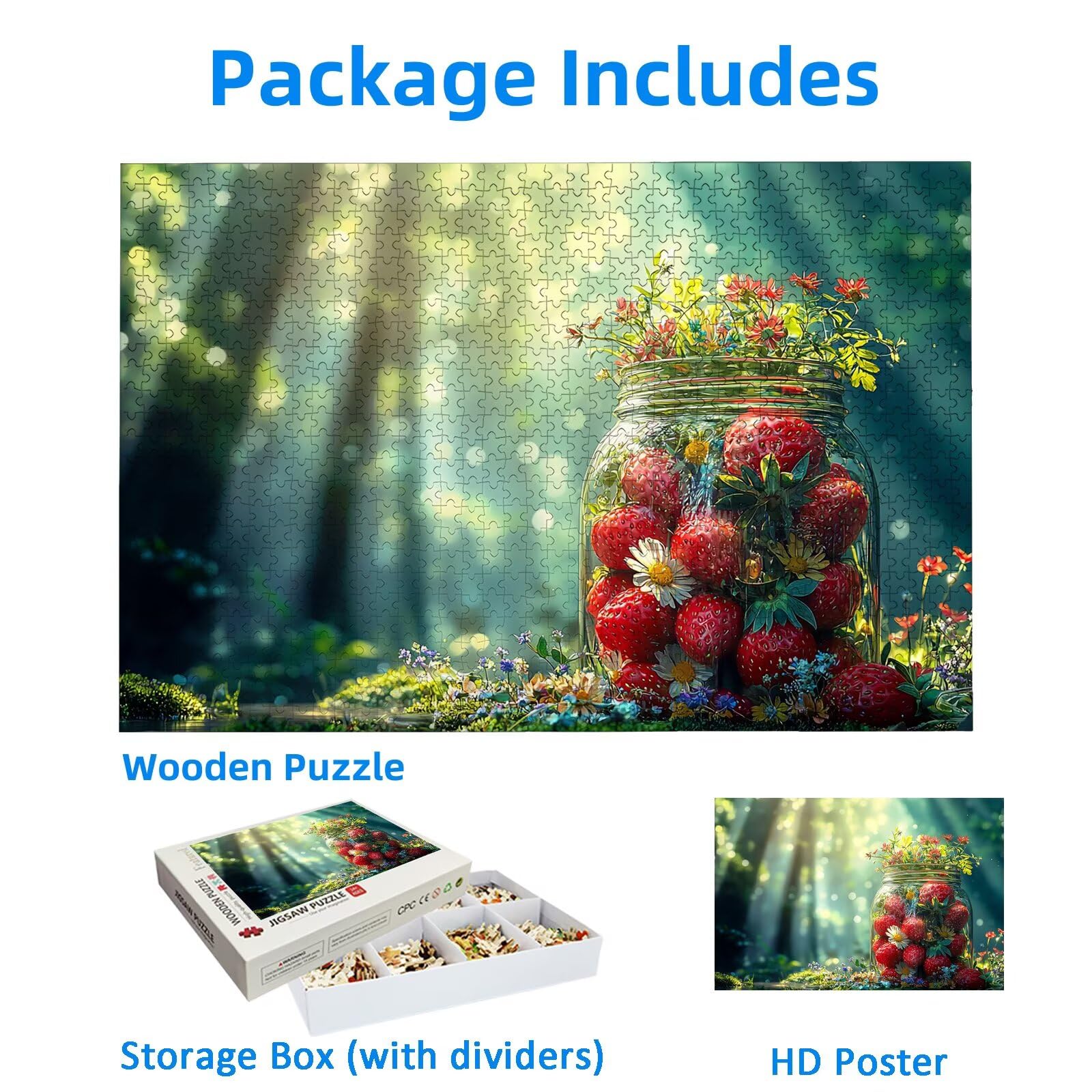 Puzzle 1000 Pezzi per Adulti, Puzzle Foresta1000 Pezzi Arte per Adulti e Ragazzi, Misura: 75x50 cm, Puzzles Paesaggio in Legno Impegnativi, Puzzles per Idea Regalo Donna Uomo, Decorazioni Casa, -3152