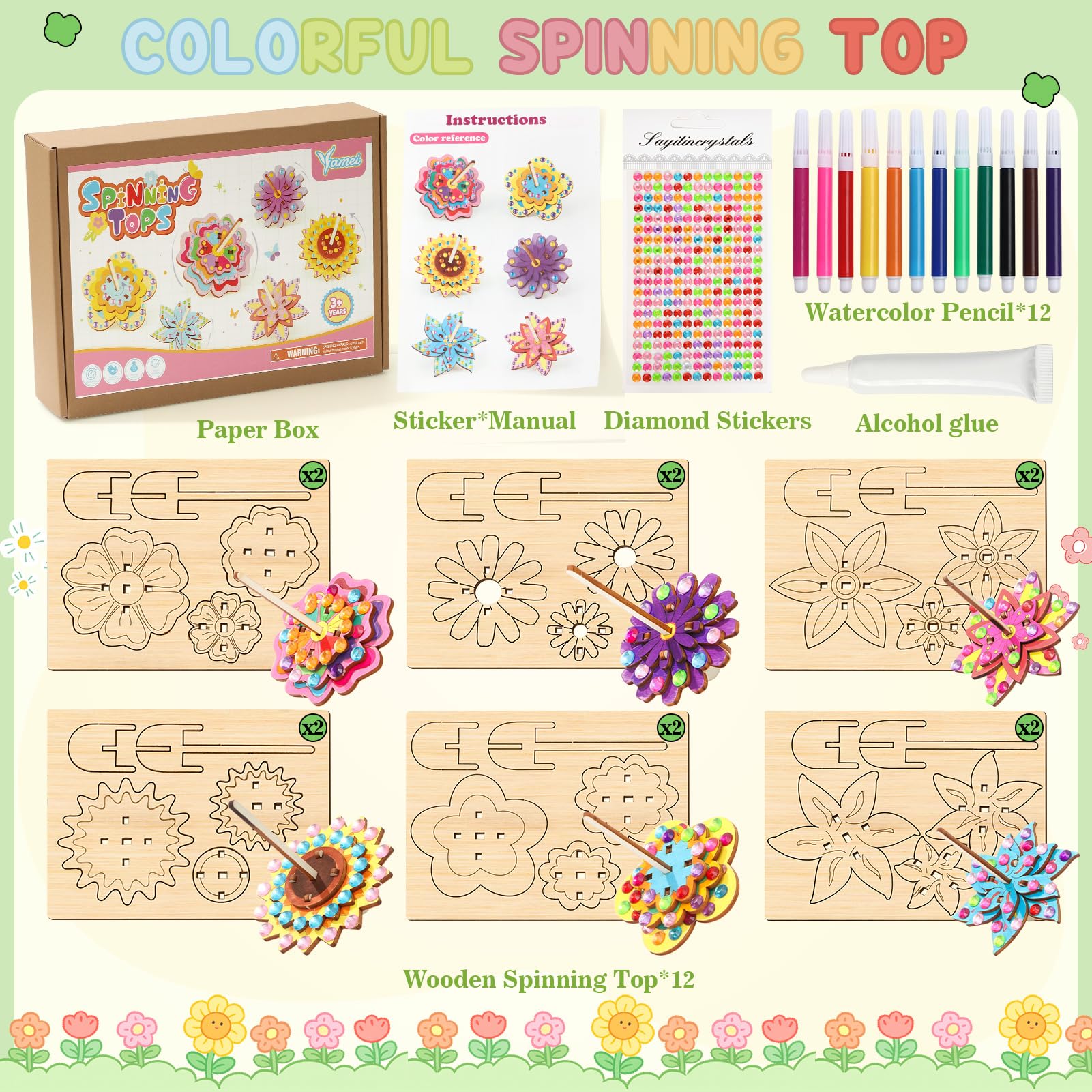 Lot 10 Pièces Lot De 10 Toupies En Bois Naturel - Pour Jeu, Peinture Et Activités Manuelles - Jouet Éducatif Enfant Collection De Toupies
