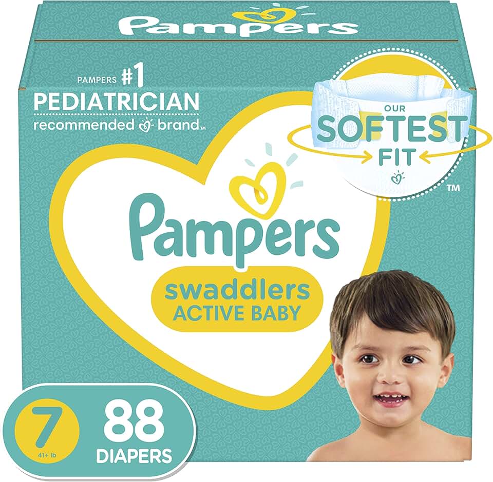 size 7 pampers overnight diapers