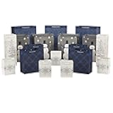 Assorted Christmas Gift Bags Bulk - Snowflake, Tree, Snowman, Plaid (18 Gift Bags: 5 Small 5
