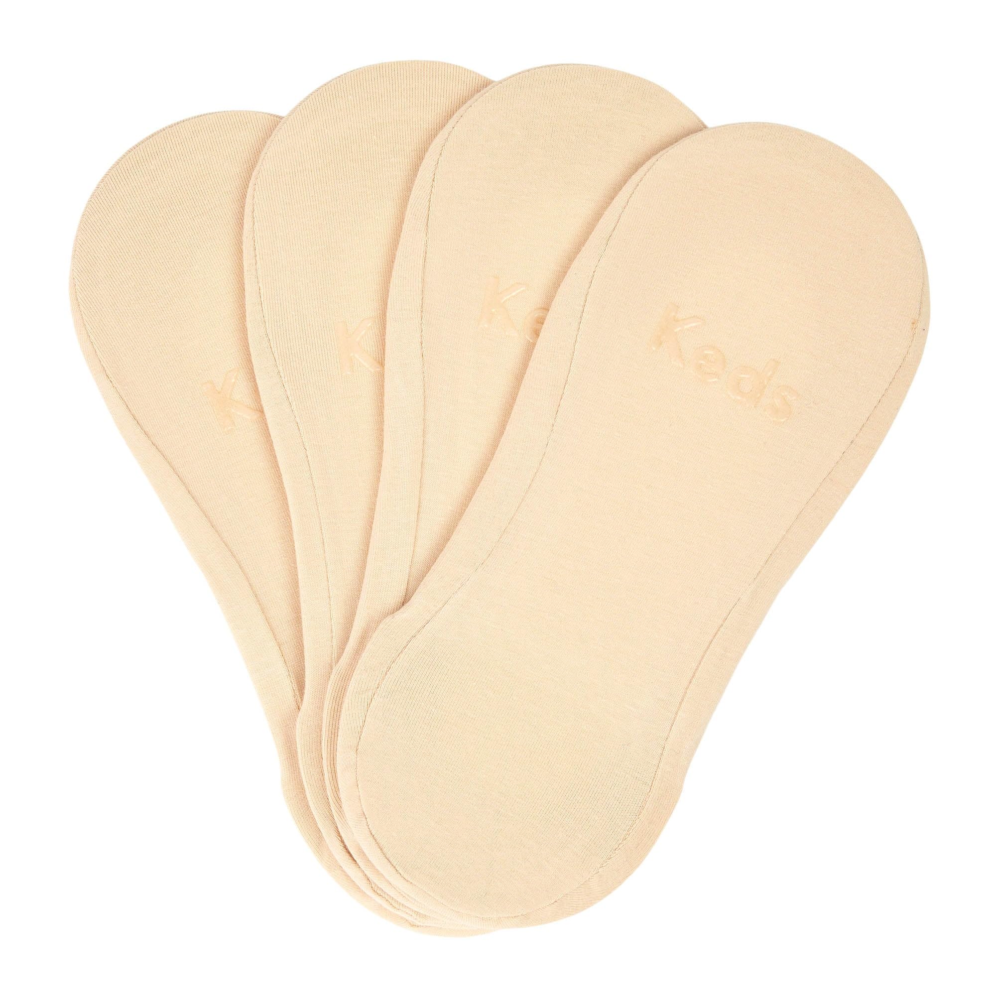 Keds Damen Extra Low Cut Liner Socken 4er Pack Baumwolle Leichte Schuheinlagen