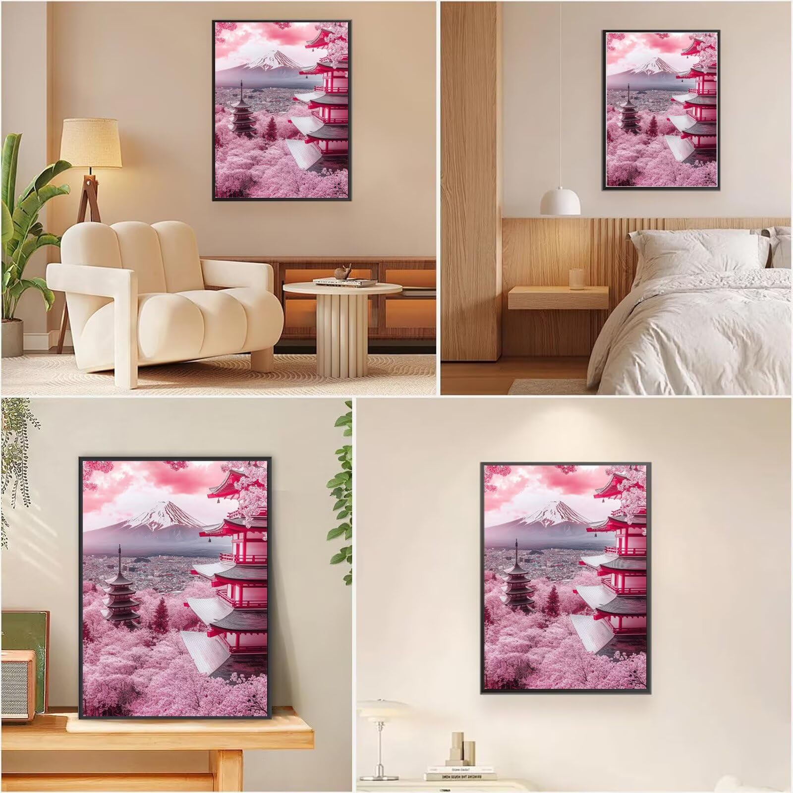 Diamond Painting Erwachsene Berg Fuji 5D Diamond Painting Landschaft Muster DIY Set Erwachsene Anfänger, Vollbohrer Diamanten Malerei Bastelset für Zimmer Wand Deko Schlafzimmer 60x90cm, Model638
