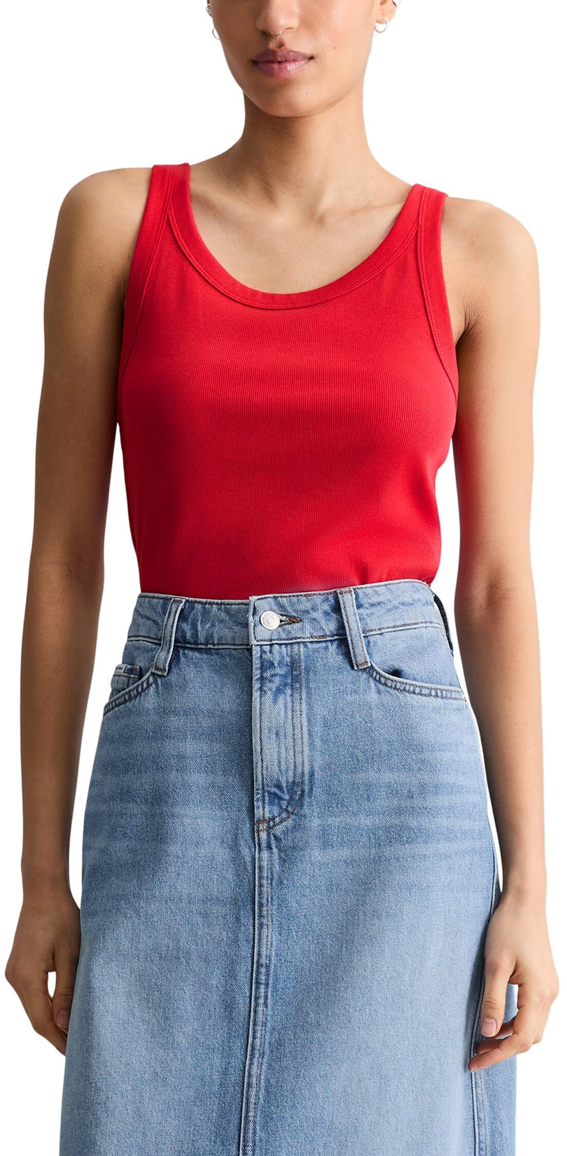 Marc OߴPolo Denim Damen Tanktop mit Stretch-Anteil Slim Fit