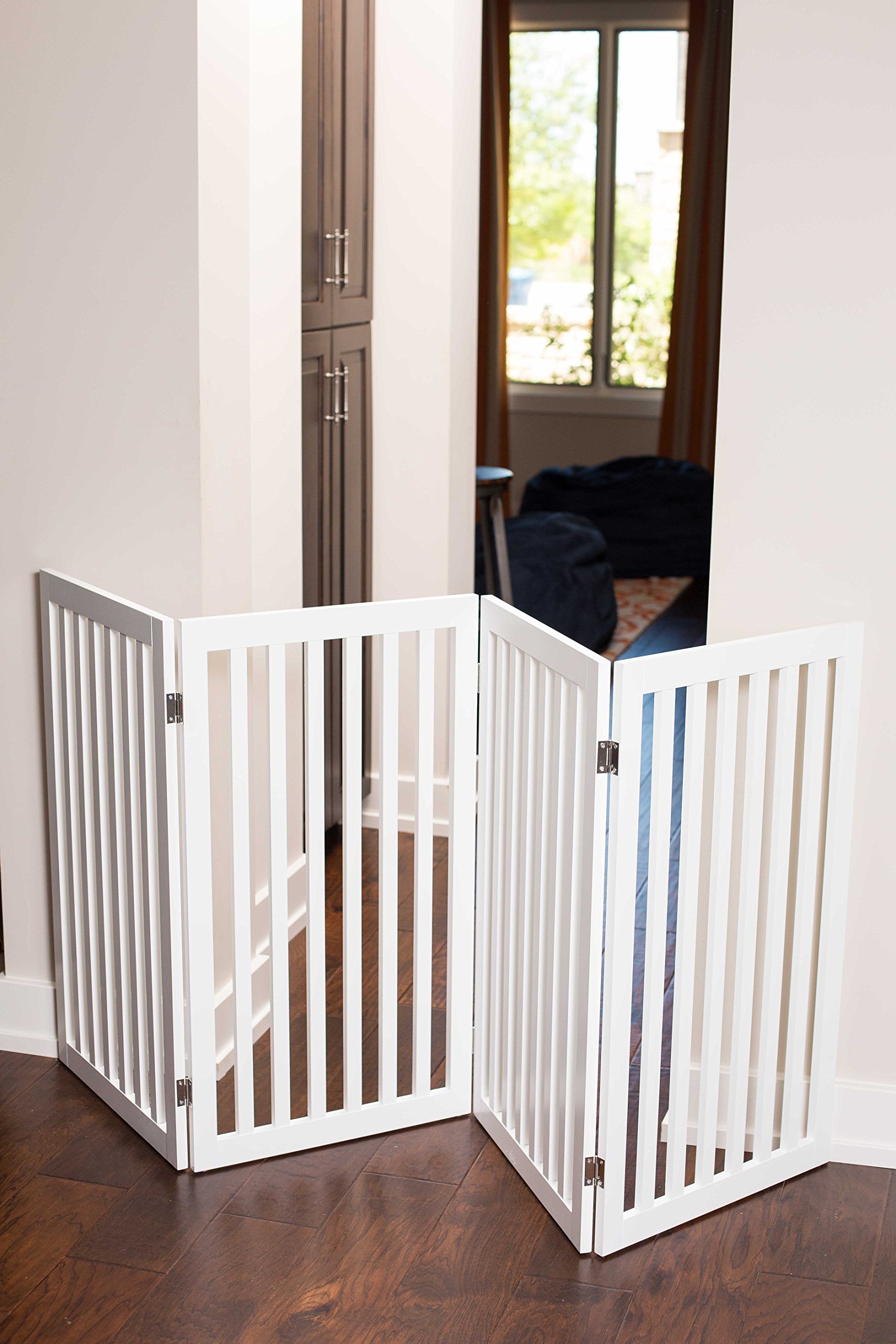 Best Traditional Pet Gate Large 4 Panel 36 Inch Tall