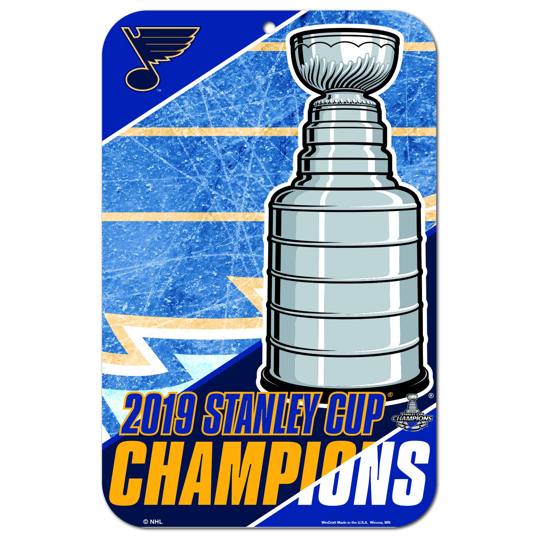 WinCraft St. Louis Blues 2019 Stanley Cup Champions Plastic Wall Sign (11