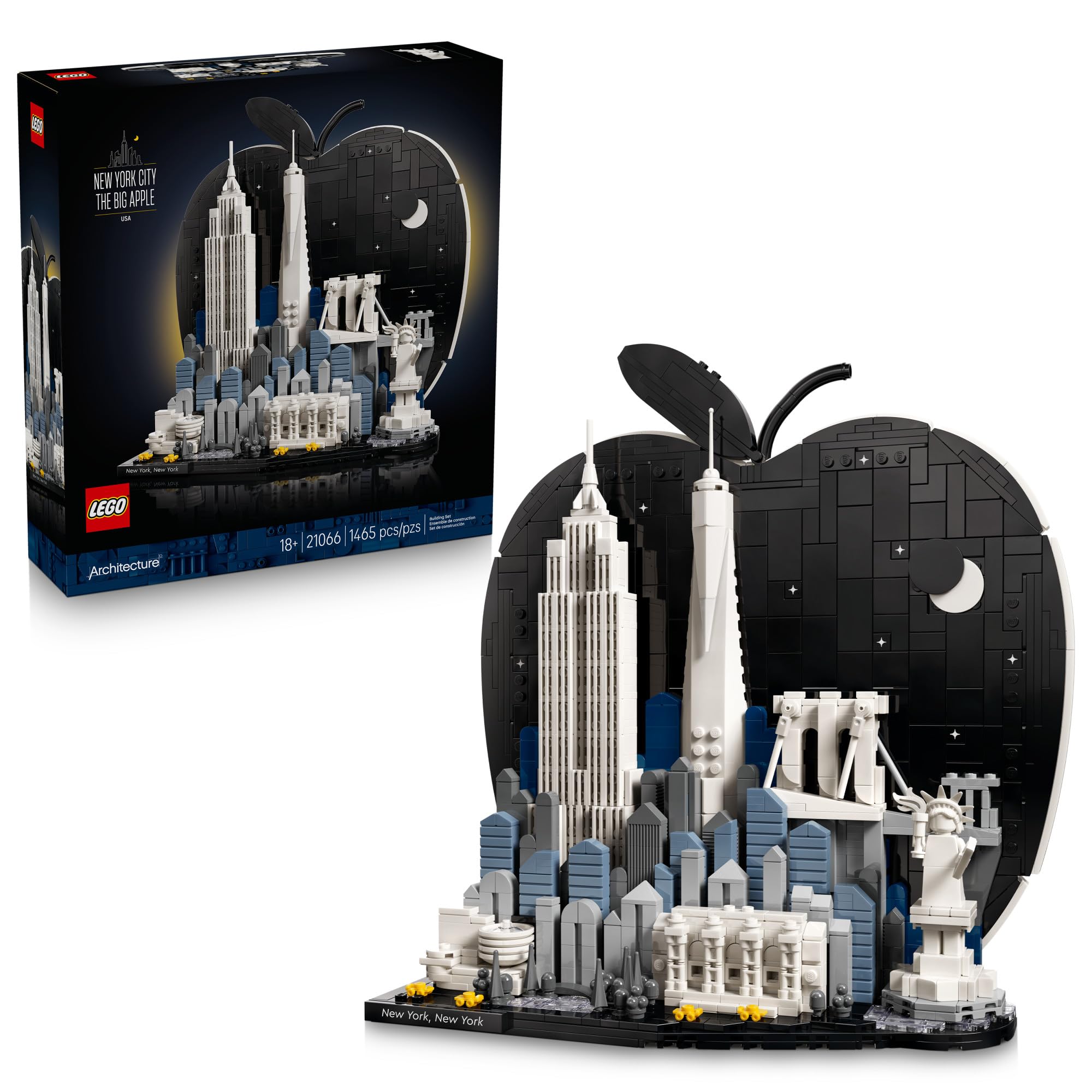 Architecture New York City – The Big Apple Building Set for Adults, Ages 18+ - Decor for Bedroom, Office or Desk - Gift for Men & Women - 21066