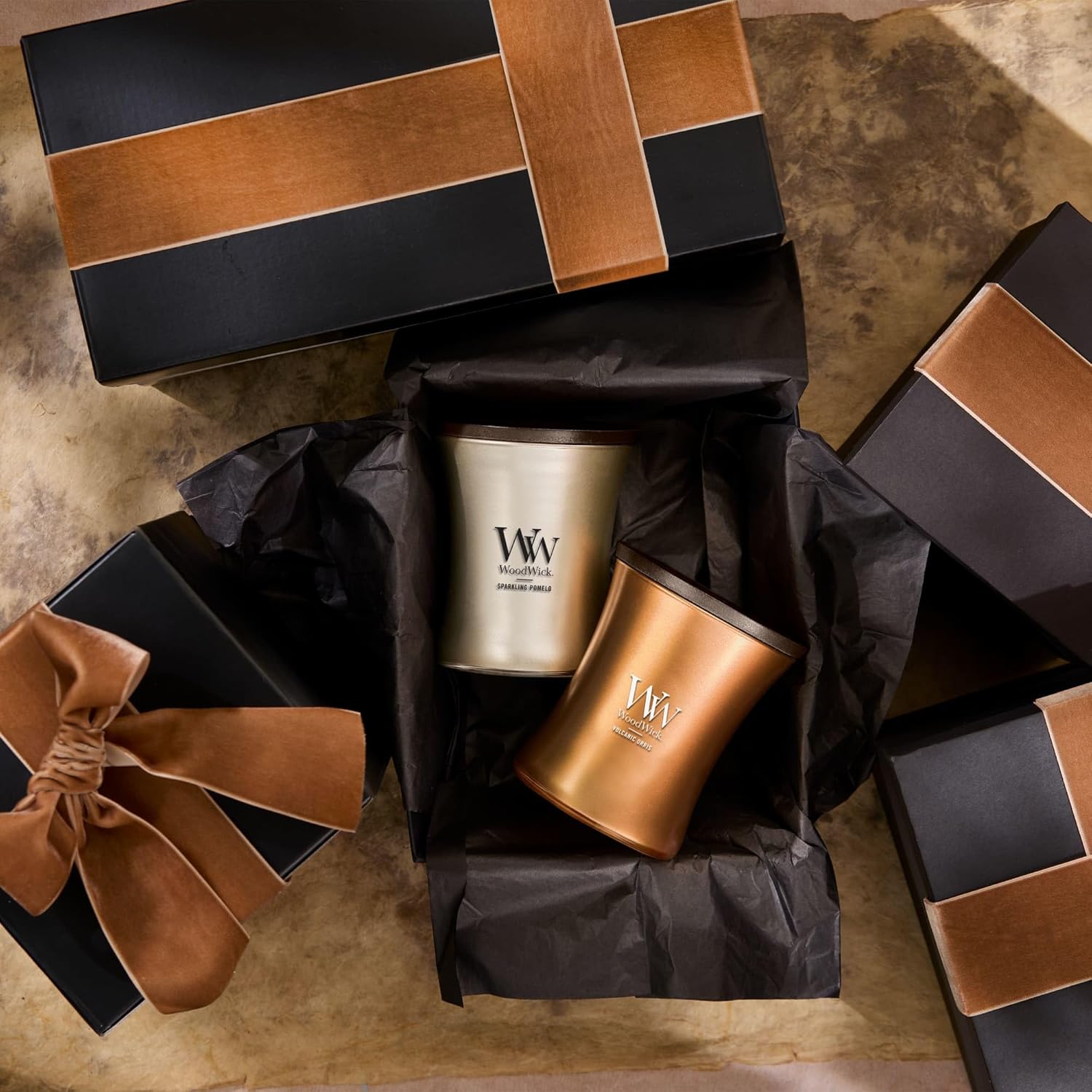 WoodWick Melanite Mist Holiday Candle Gifts for Women and Men, 9.7 oz Precious Metals Collection with Crackling Wick - Image 6