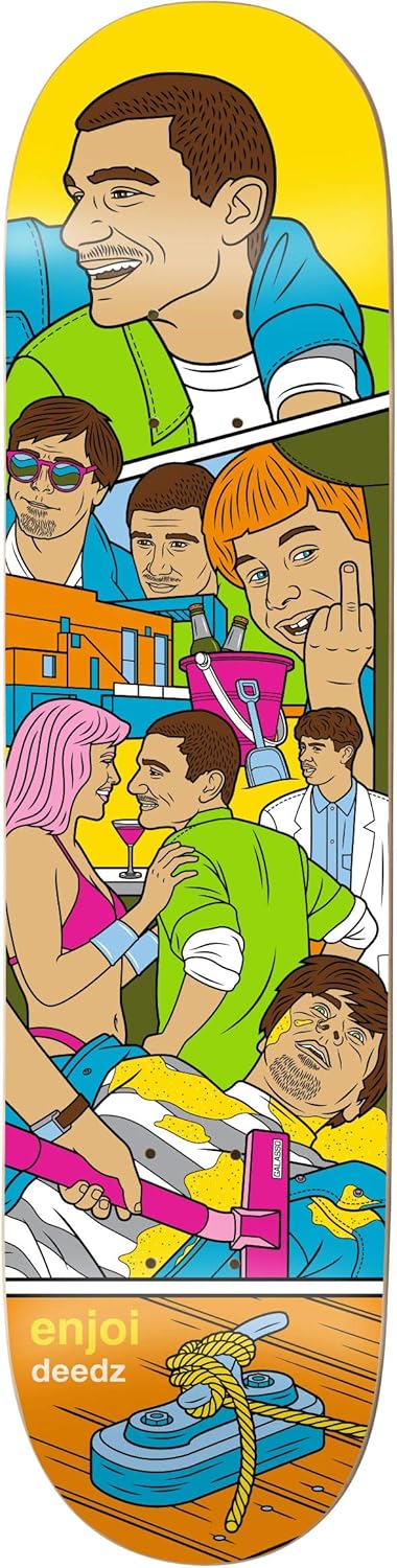 Enjoi Deedz Weekend At Louies R7 Skateboard Deck - Didrik "Deedz" Galasso - 8.00"