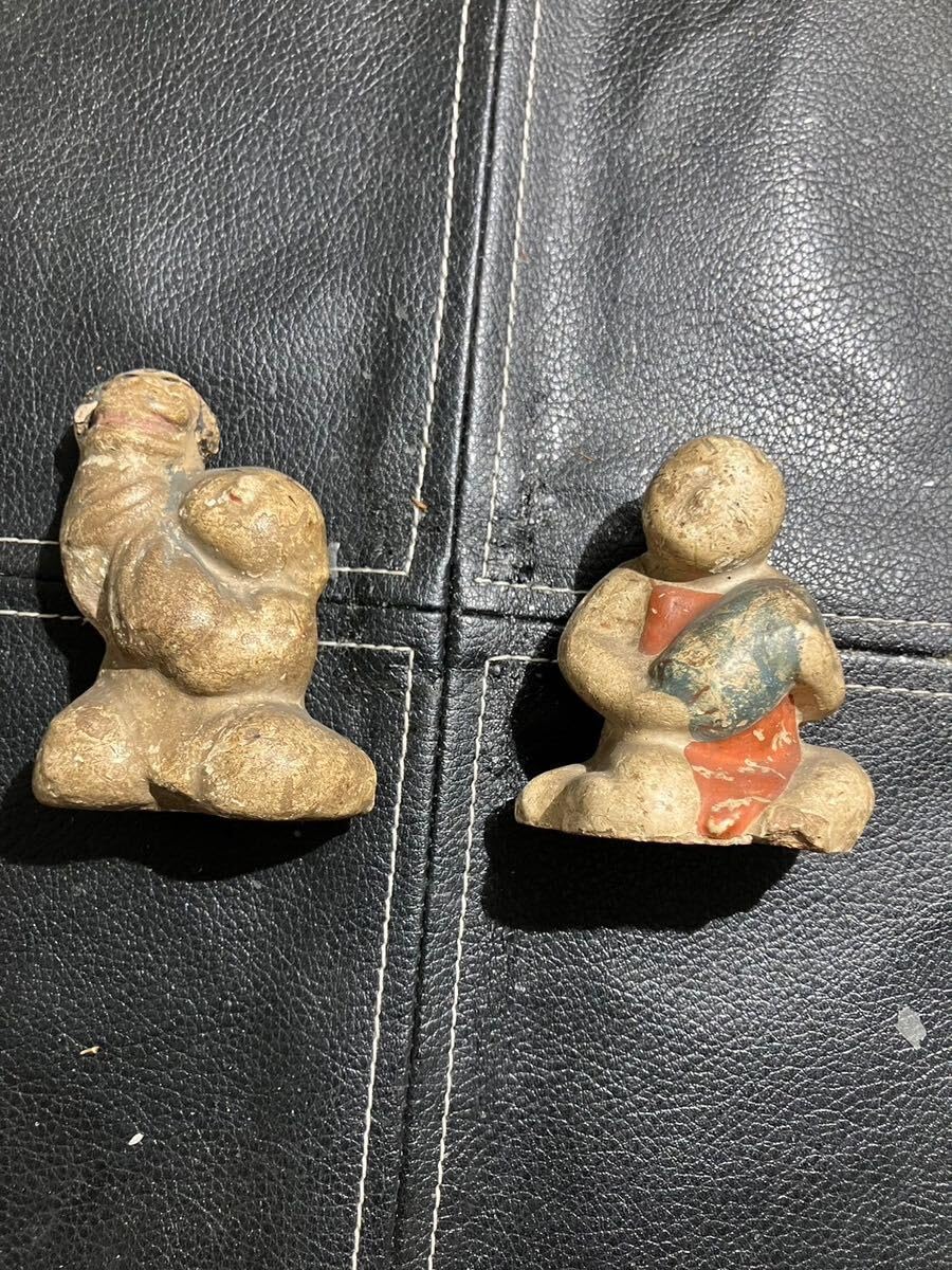 Amazon.co.jp: NN118 土人形 郷土玩具 人形 ふるい人形 仏像 時代物