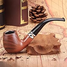 Smoking Pipe, Smoking Pipe Set with Pipe Scraper, Holder, Pipe Cleaner and Other Pipe Accessories, Gift for Grandpa, Father, Husband, Smoker, Smoker Accessory (Red)