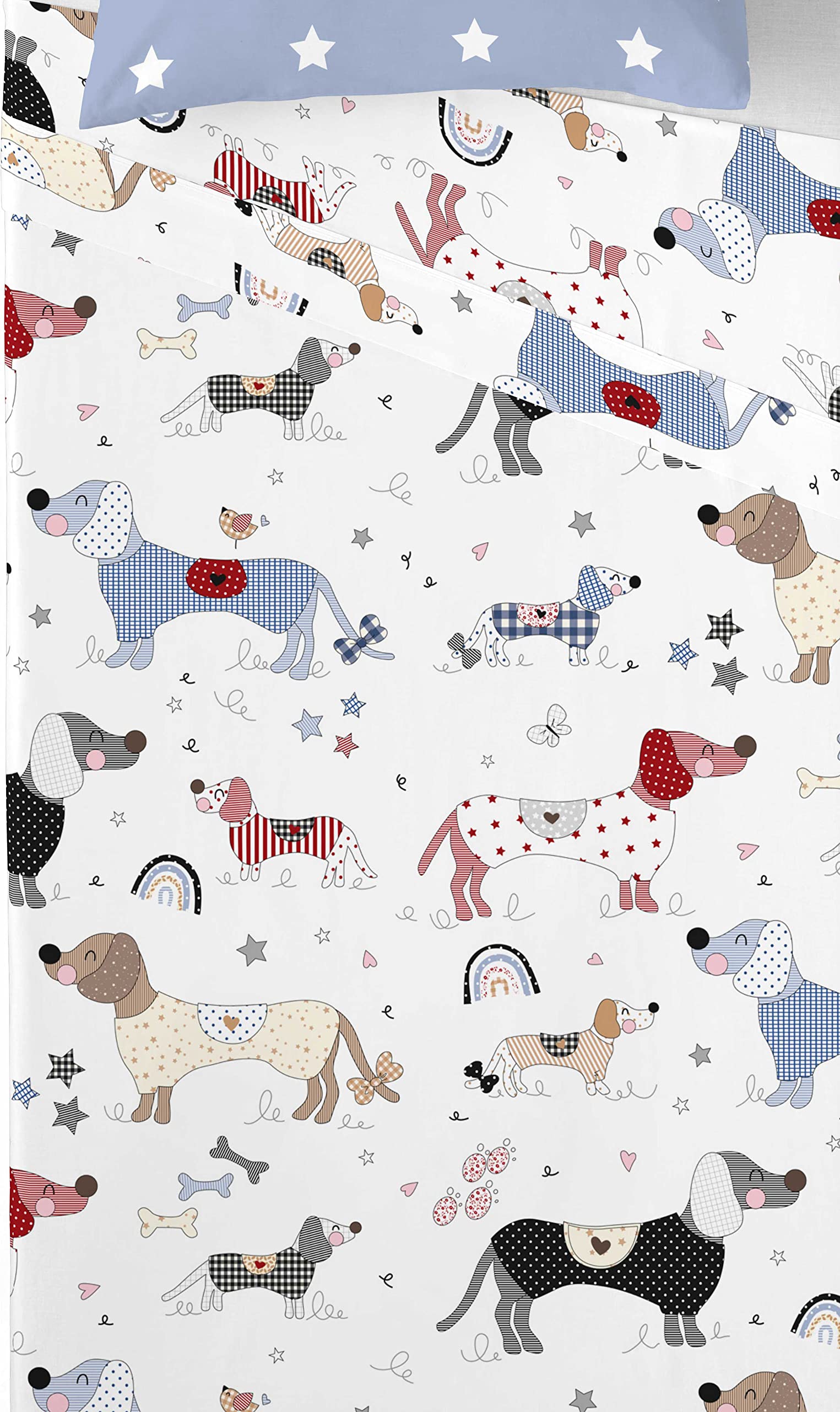 COOL KIDS Juego de sábanas Doggy Patch Cama 105
