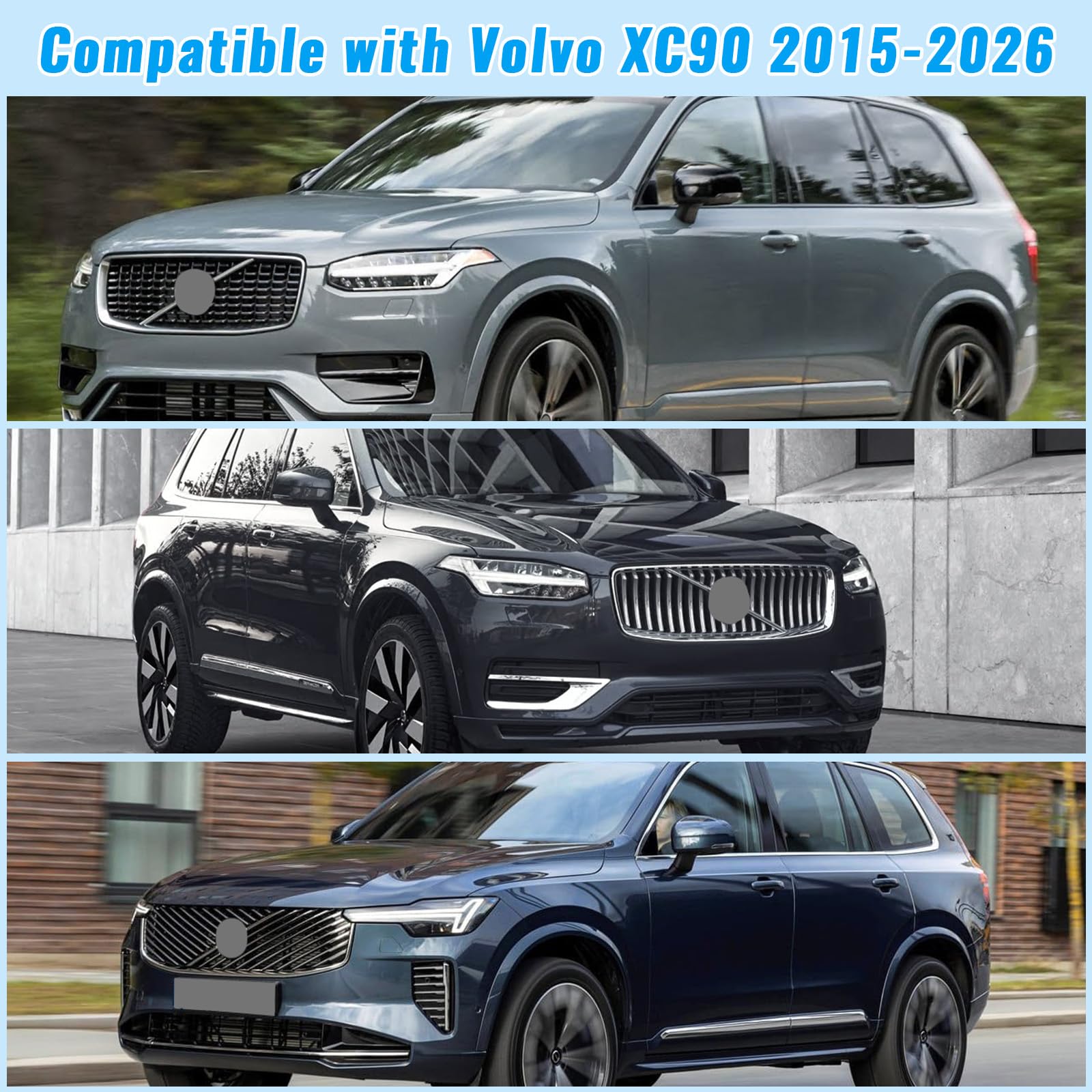 Auto Frontscheiben Sonnenblende Ersatz für Volvo XC90 2015-2026, Faltbarer Sonnenschutz für Auto Windschutzscheibe, um 99% UVR zu Blockieren und Ihr Fahrzeug Kühler zu Halten