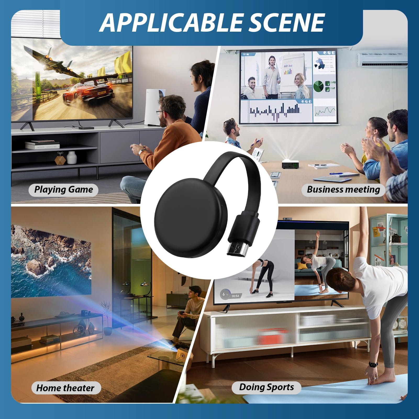 Dongle HDMI Wireless 5G 1080P WiFi Dongle Screen Mirroring Display Wireless Adattatore Display Display Wireless per Mac Supporta DLNA Airplay Miracast TV Android iOS Windows