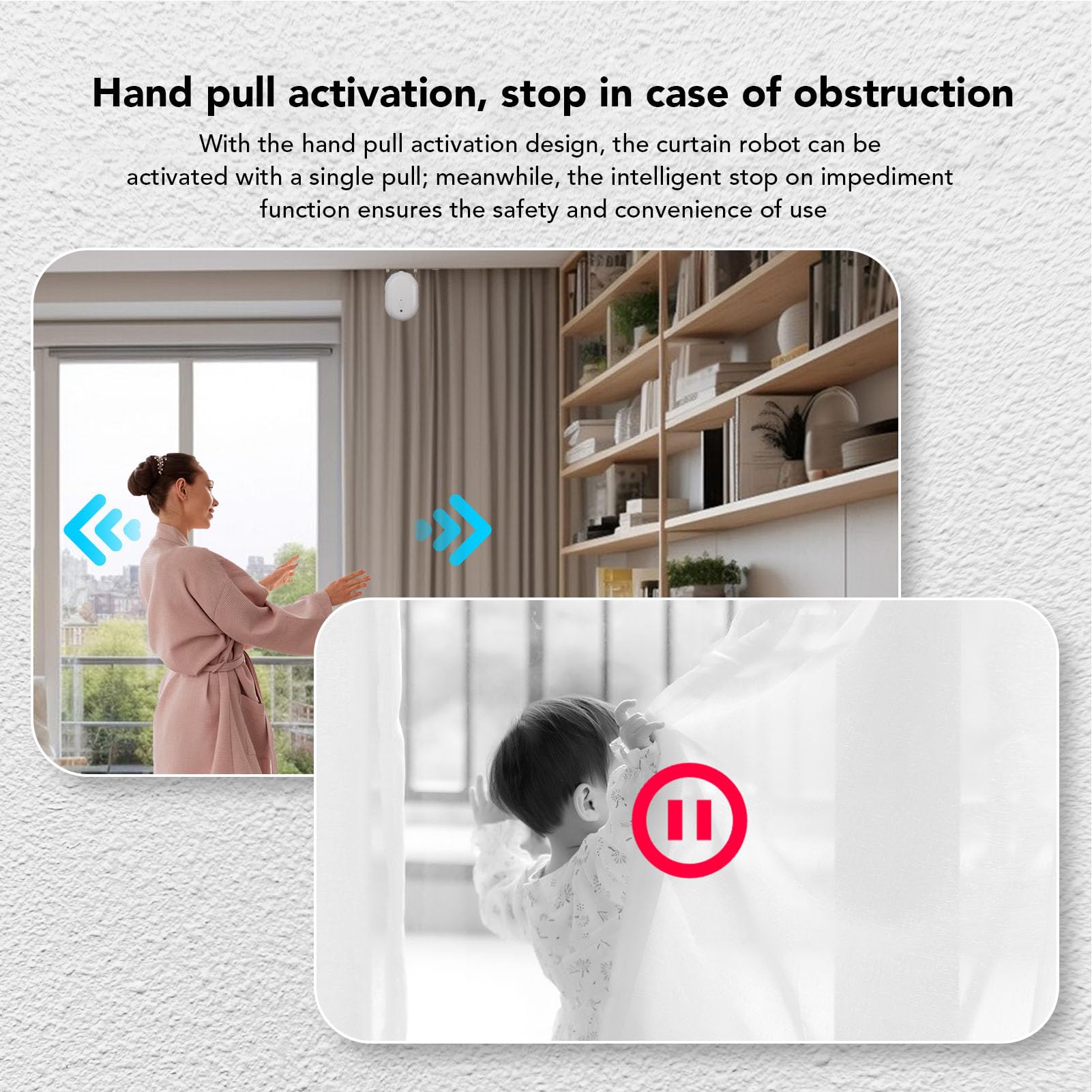 Apritende Automatico, Robot per Tende Smart Home, Apriporta con Telecomando APP Senza Attrezzi, Ideale per Tende Tradizionali