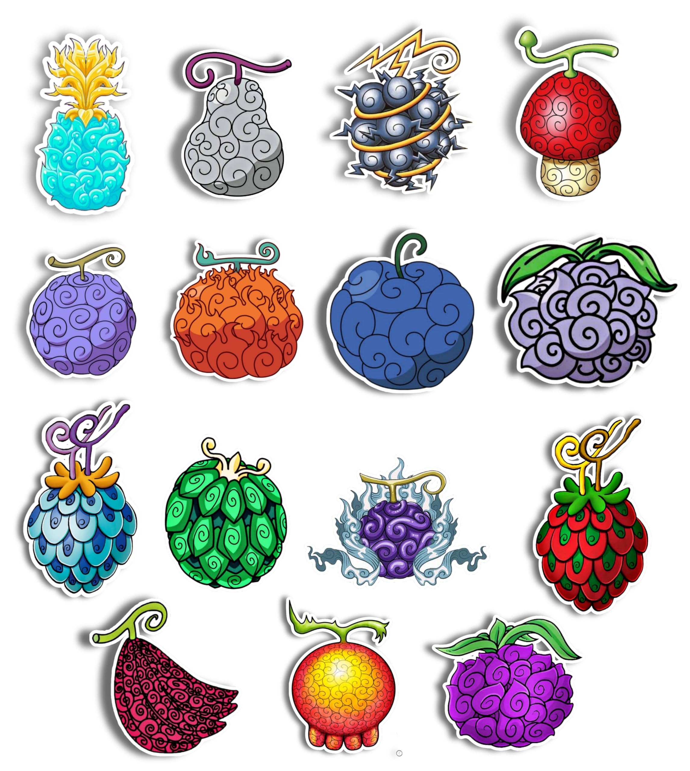 Animes On Trend Pack of 20 One Piece Devil Fruit Stickers for Laptop, Phone, Guitar, Bike, PC, Scrapbook | Waterproof Glossy Vinyl Decals | Residue-Free Anime Stickers Collection (B0D4CNFXL3) Amazon Price History, Amazon Price Tracker