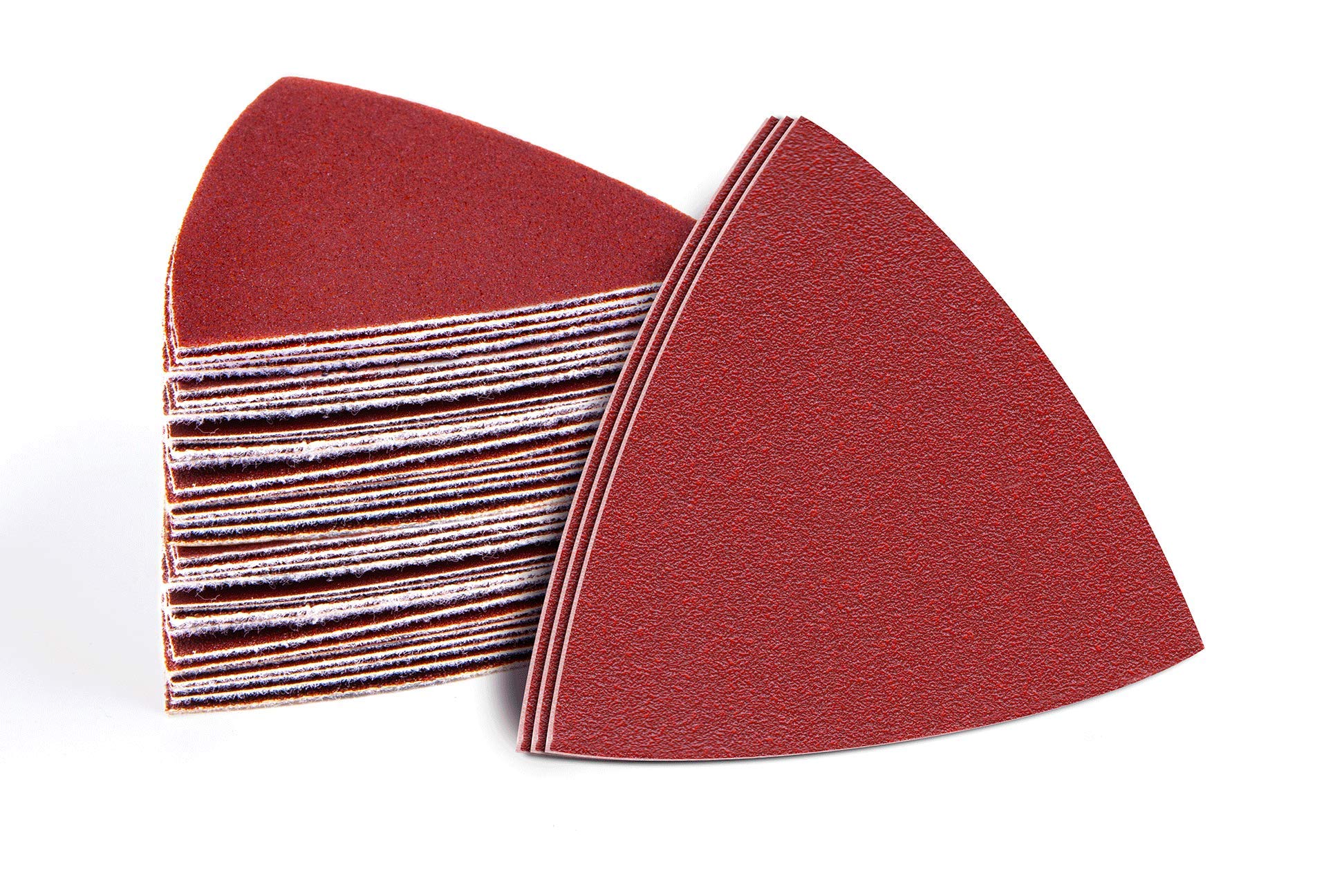 Fandeli, 36510, Mouse Sander Sandpaper, Hook and Loop Assorted Grits, Detail Pads, 60, 120,240, 3.2"x 2.86", Multipurpose, 50 pcs Pack,