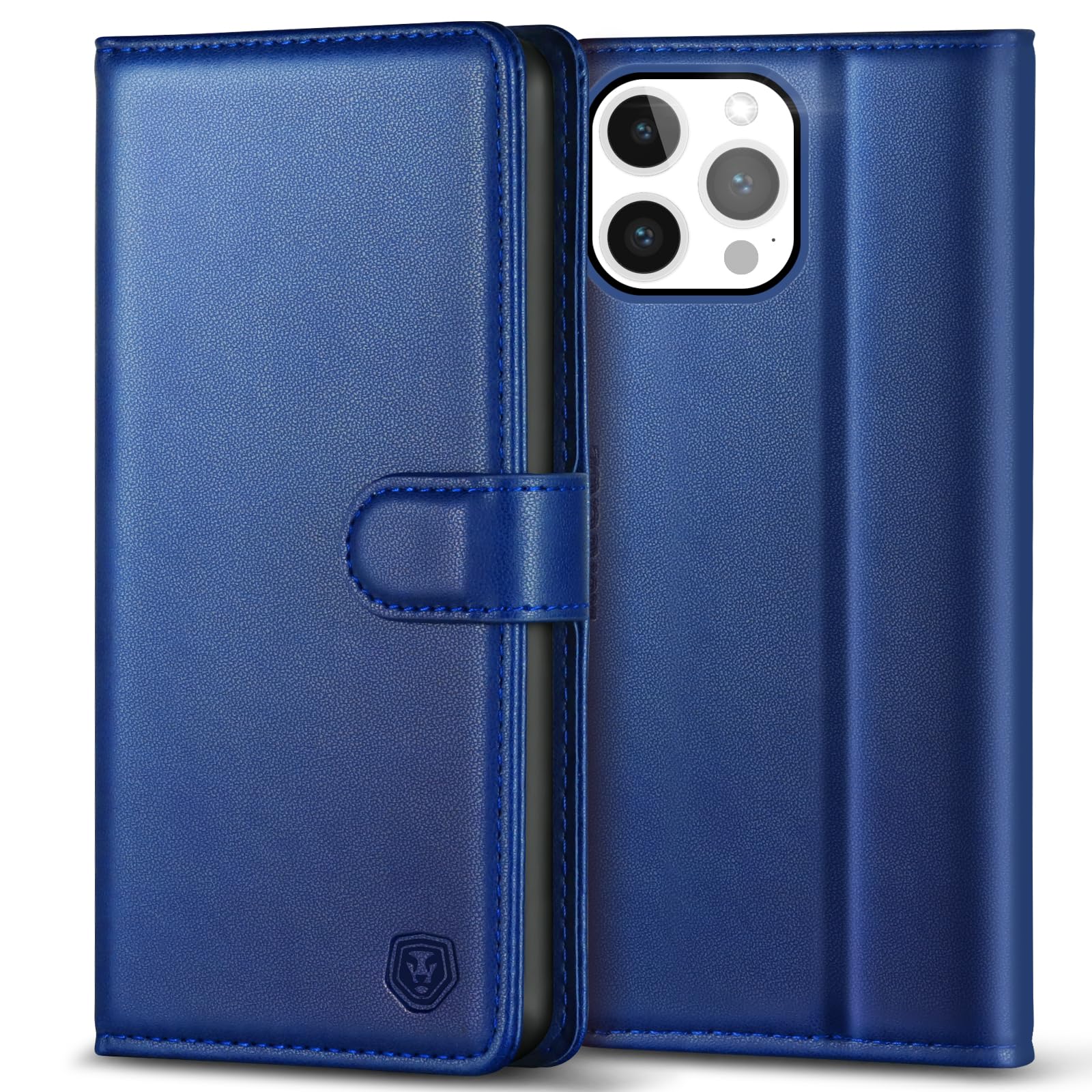 Kuafcase Custodia protettiva per iPhone 11 con 4 slot per schede di credito Chiusura magnetica Cavalletto antiurto Custodia protettiva compatibile per