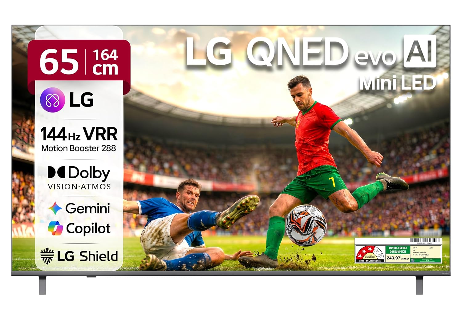 LG 164 cms (65 inches) QNED82 AI Series 4K Ultra HD Smart webOS IPS QNED Mini LED TV 65QNED82BLA