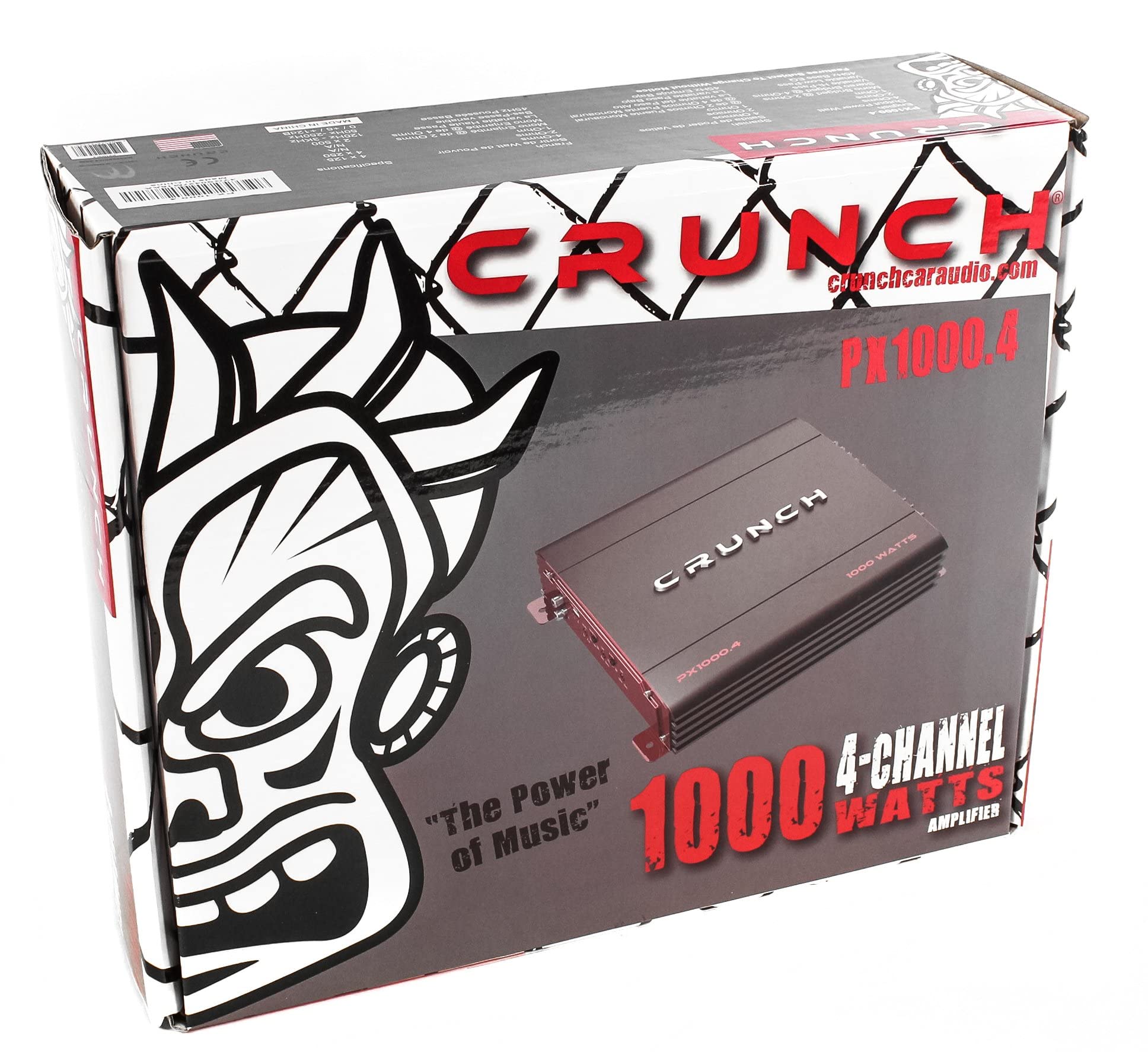 CRUNCH PZ-1020.4 4チャンネルアンプ 1000W Crunch® Pz-1020.4 zone 1,000-watt 4-channel Class Ab Amp