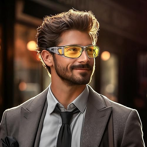 Miniatura 2 de Night Vision Driving Glasses for Women Men, Wrap Around Night Vision Polarized Glasses for Driving