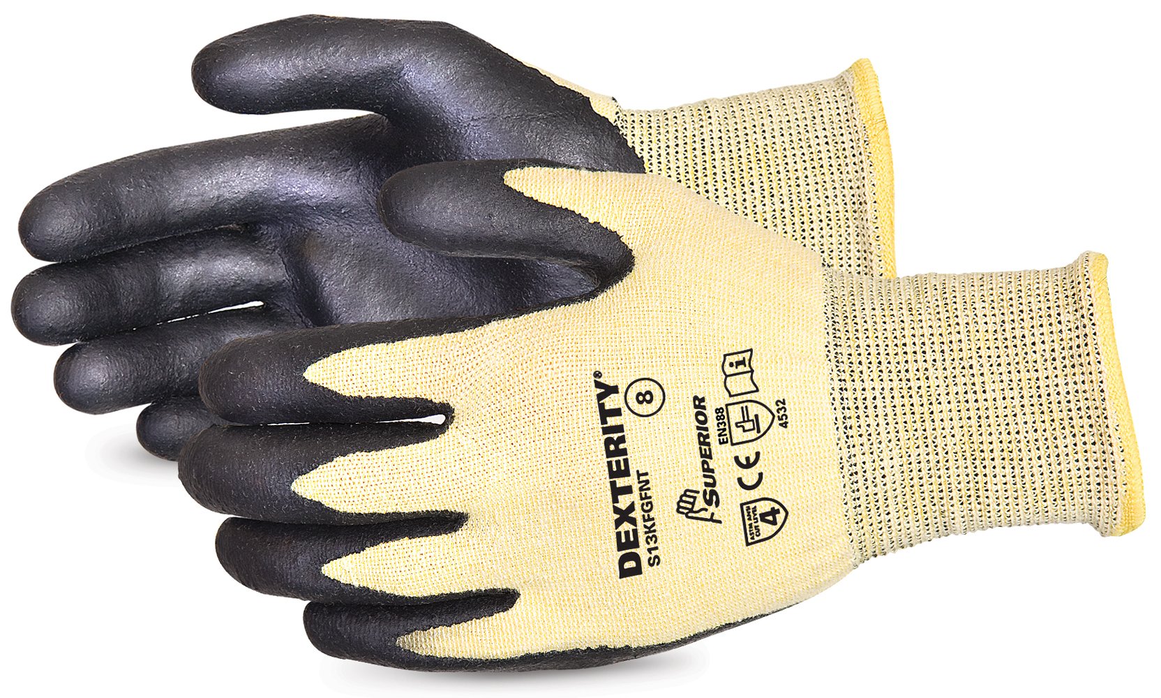 Gants Dextérité nitrile Palm Superiorglove tricot nylon gris - 2