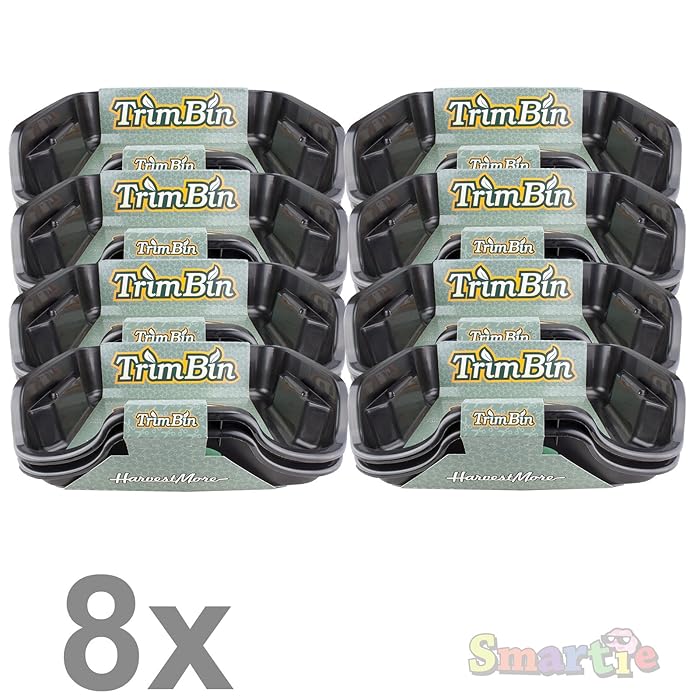 Buy Harvest More Trim Bin - 8 Pack Black Trimming Plastic Trays with
