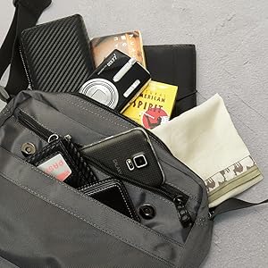 Amazon | [BLUE SINCERE] ショルダーバッグ メンズ 7ポケット 磁気