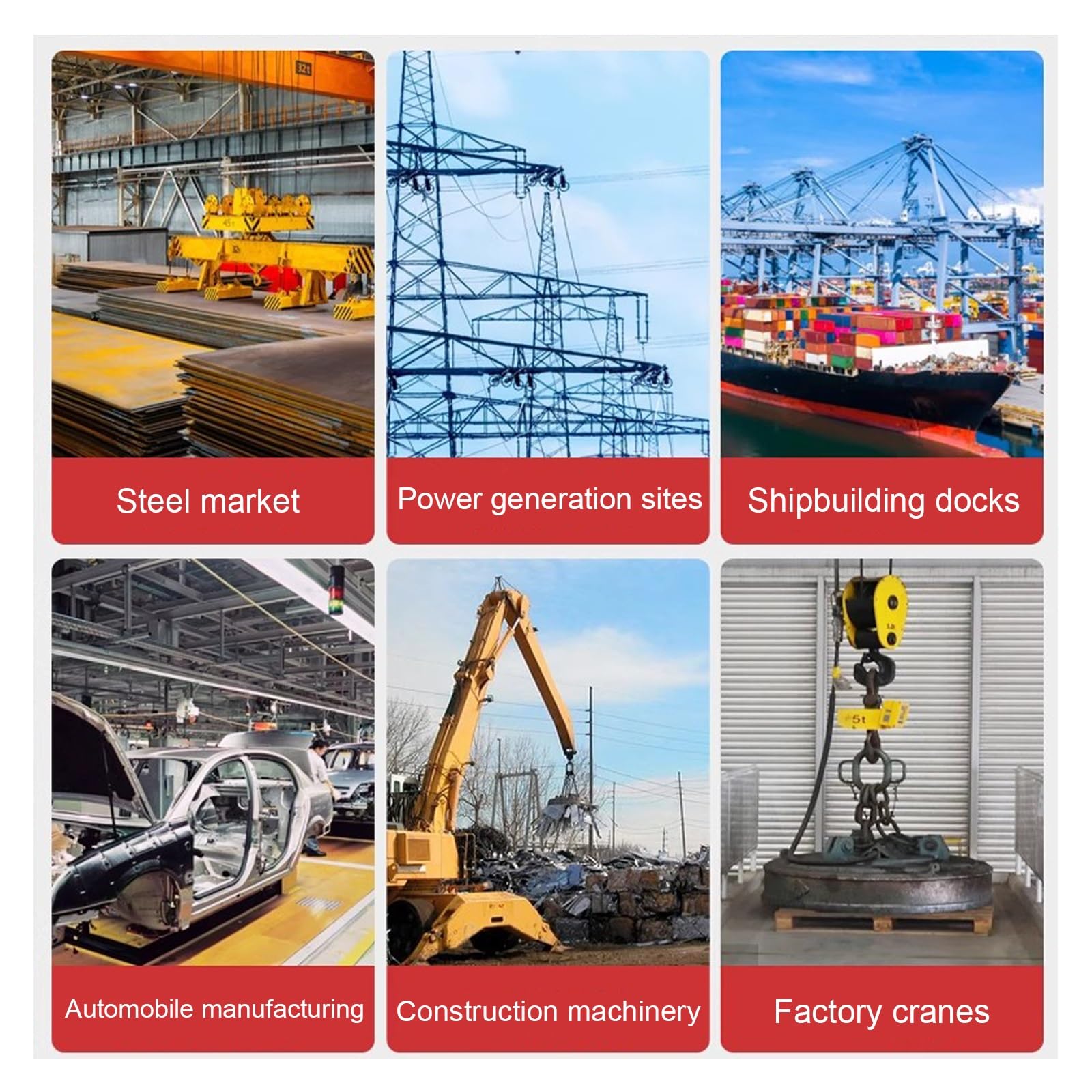 Permanentmagnetheber, Starker Magnetspreizer, Hebemagnet mit Auslösefunktion, Sicherheitsfaktor 3,0, für Stahlmarkt, Fabrik, Dock(600kg/1320lb)