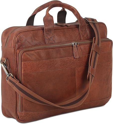 KomalC Maletines de cuero de 16 pulgadas para computadora portátil, bolsas de mensajero para hombres y mujeres, mejor bolso de oficina