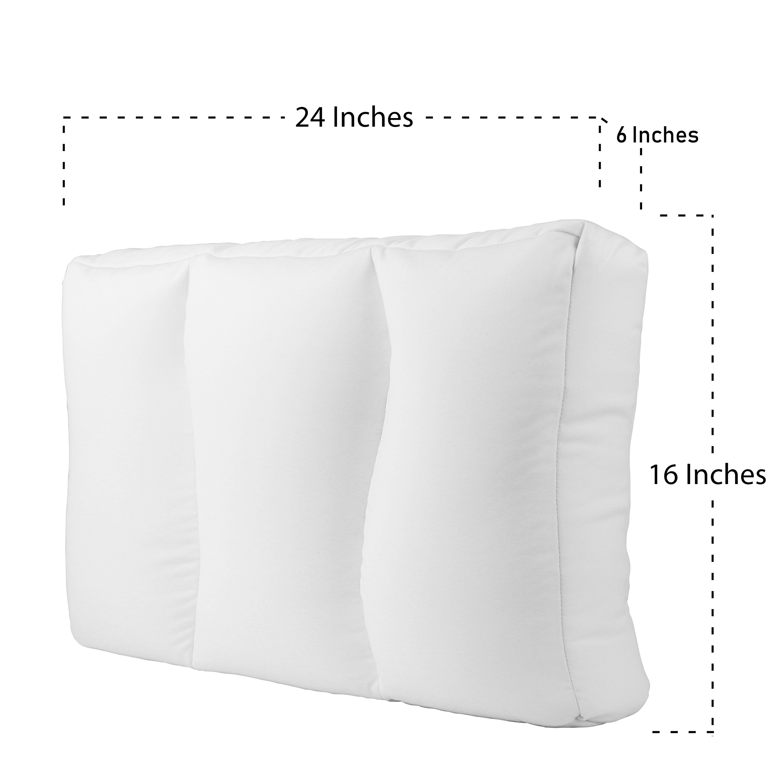 Deluxe Comfort Microbead Cloud Bed-Pillows, Large, White