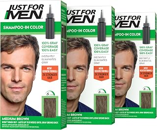 Just For Men Shampoo-In Color Medium Brown H-35 (3 Pack)