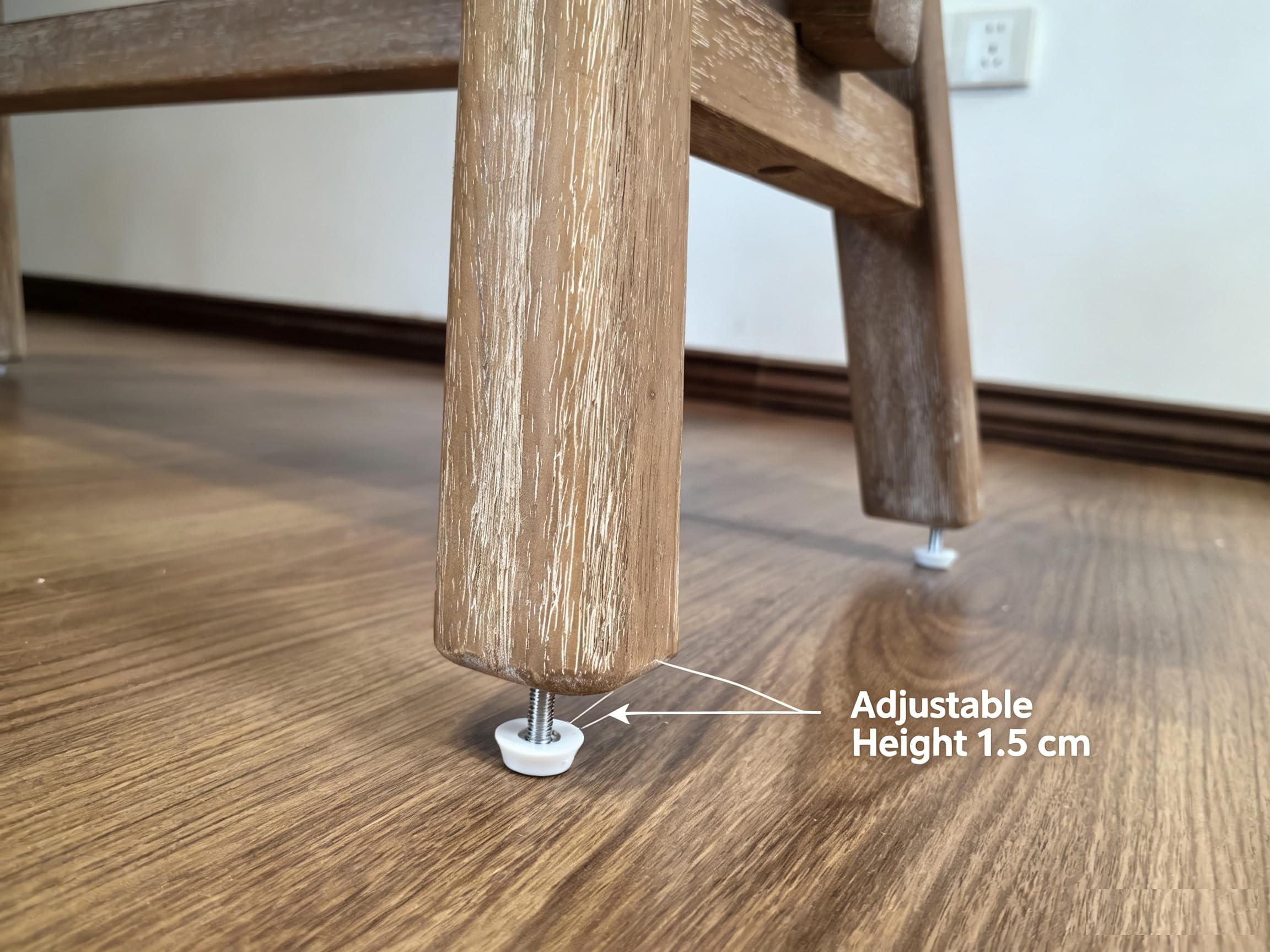 55" Farmhouse Wood Bench, Rustic Solid Wood Dining Room & Entryway Bench Seat for Indoors, Easy Assembly