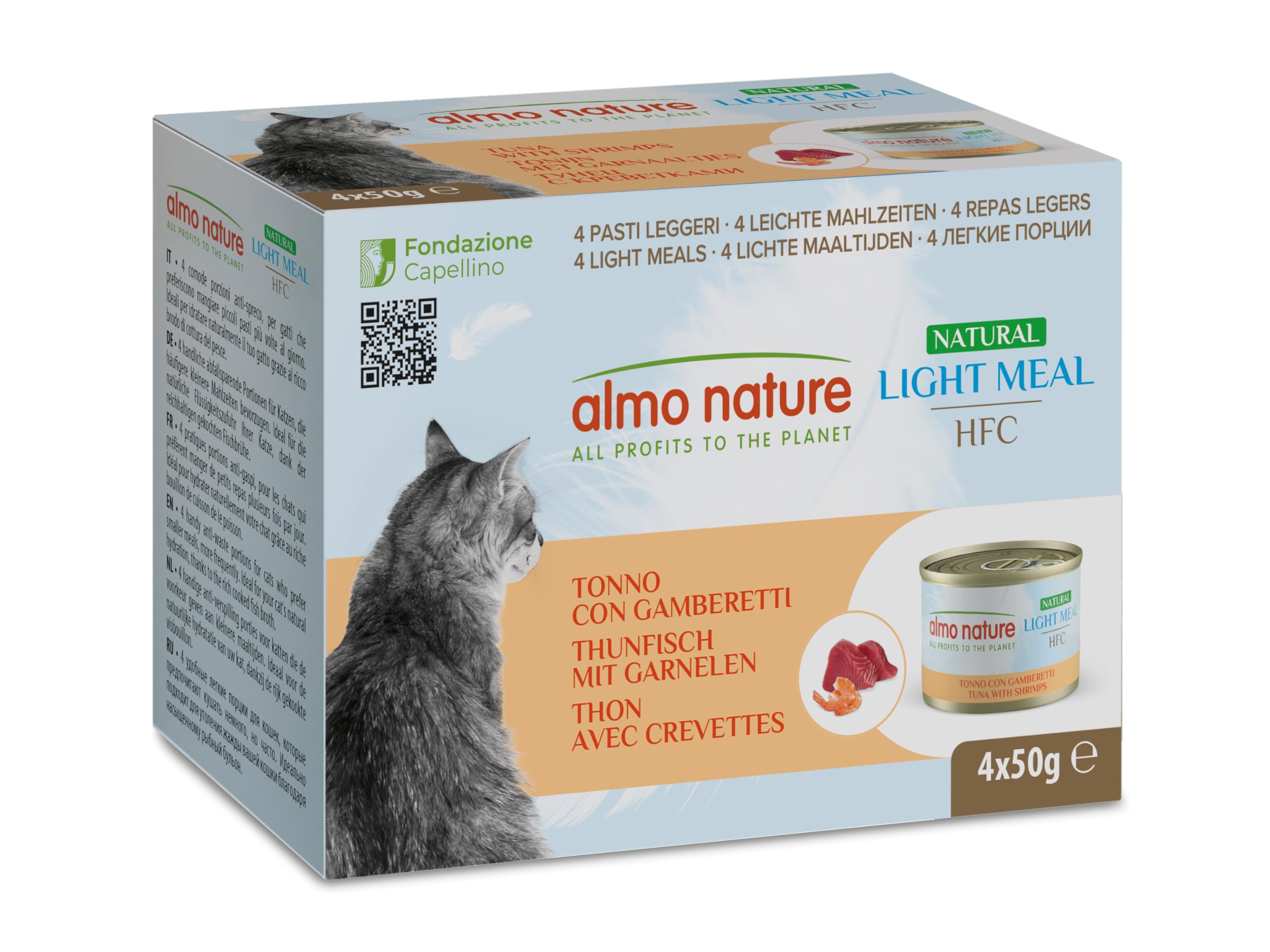 Almo Nature Hfc Natural Light Meal 4 X 50G - Tuna & Shrimp